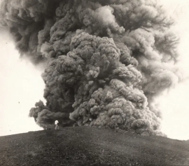 Erupción volcán de San Juan y Duraznero 
